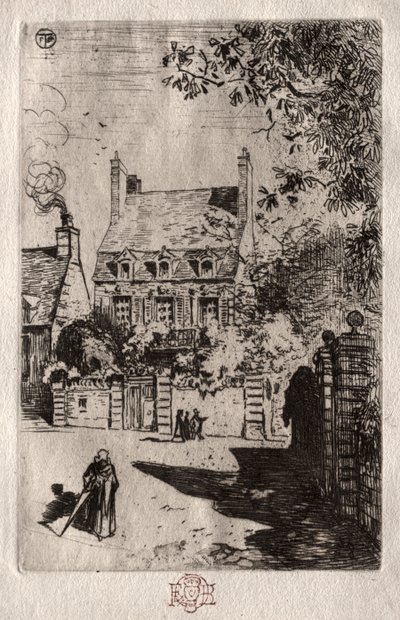 En Provincia: La casa en Orleans, c. 1875 de Felix Hilaire Buhot