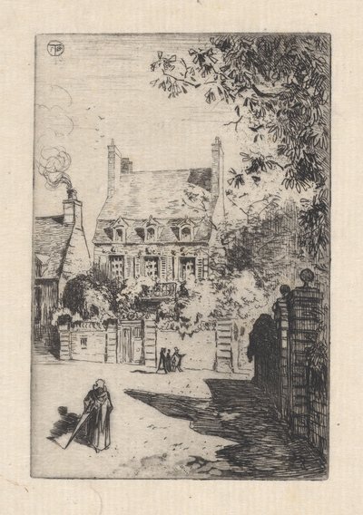 En las provincias - La casa de Orléans Valognes de Felix Hilaire Buhot