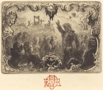 "Le Diable amoureux" de Jacques Cazotte (3ra viñeta) de Felix Hilaire Buhot