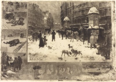 El invierno en París de Felix Hilaire Buhot