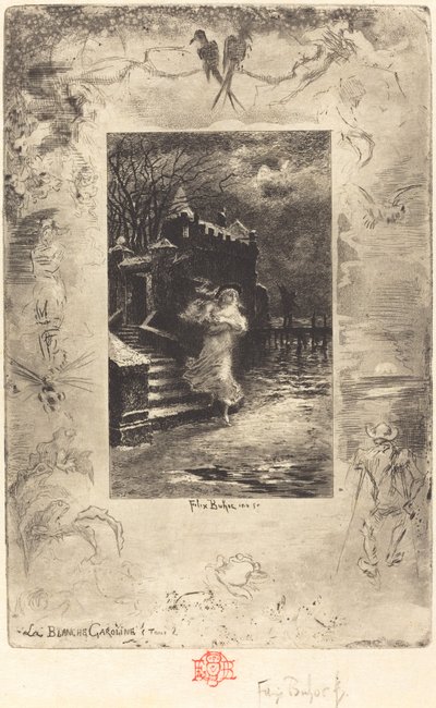 La blanca Caroline de Felix Hilaire Buhot
