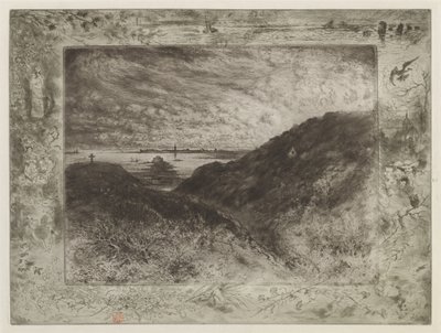 El acantilado: Bahía de Saint-Malo de Felix Hilaire Buhot