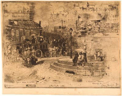La Place Pigalle en 1878 de Felix Hilaire Buhot