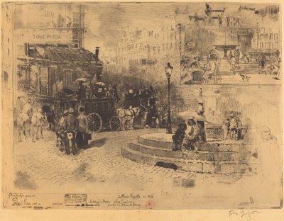La Place Pigalle en 1878 de Felix Hilaire Buhot