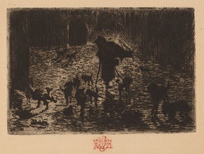 Los noctámbulos, 1876-1877 de Felix Hilaire Buhot