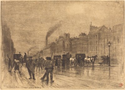 Mañana de Invierno en los Muelles de Felix Hilaire Buhot