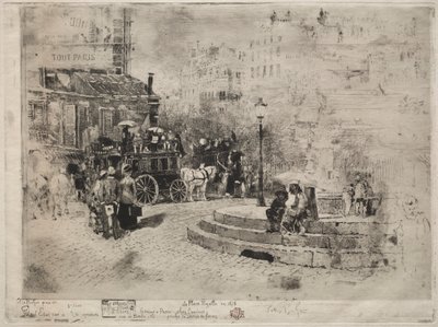 Place Pigalle en 1878, 1878 de Felix Hilaire Buhot