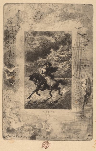 Ryno y Hermangarde, 1847-1898 de Felix Hilaire Buhot