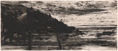 Paisaje marino en Dinard de Felix Hilaire Buhot