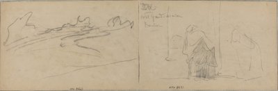Estudios de Nubes y una Anciana de Felix Hilaire Buhot