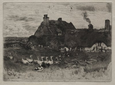 Cabañas de paja de Felix Hilaire Buhot