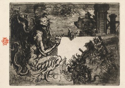 El Impresor Demonio, 1878 de Felix Hilaire Buhot