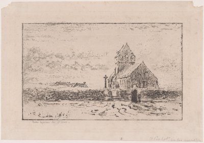 La iglesia de Jobourg, 1887 de Felix Hilaire Buhot
