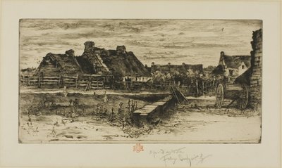 Las grandes cabañas de paja de Felix Hilaire Buhot