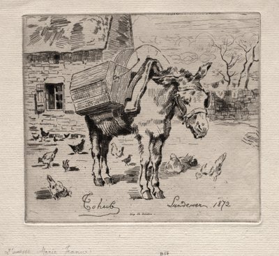 La mula, Marie-Jeanne, 1872 de Felix Hilaire Buhot