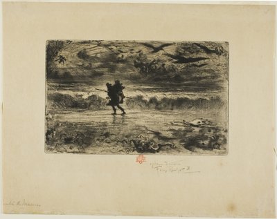 El pintor de paisajes marinos de Felix Hilaire Buhot