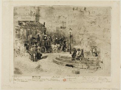 La Place Pigalle en 1878 de Felix Hilaire Buhot
