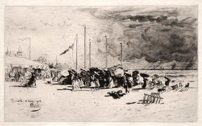 La tormenta en Trouville, 1874 de Felix Hilaire Buhot