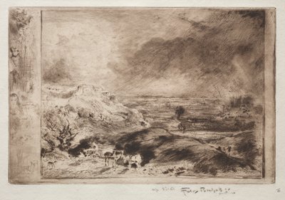 La tormenta, después de Constable, c. 1875 de Felix Hilaire Buhot