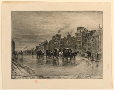 La parada de taxis de Felix Hilaire Buhot