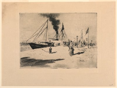 Muelle en Trouville de Felix Hilaire Buhot