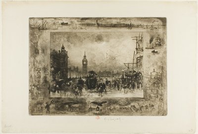 Torre del reloj de Westminster de Felix Hilaire Buhot