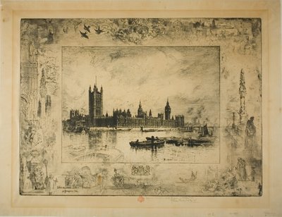 Palacio de Westminster, Londres de Felix Hilaire Buhot
