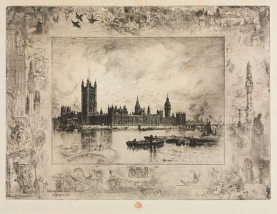 Westminster Place, 1884 de Felix Hilaire Buhot