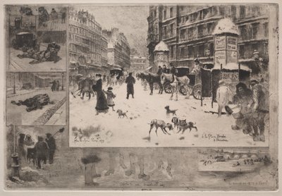 Winter in Paris de Felix Hilaire Buhot
