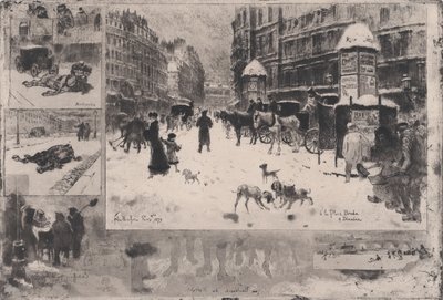 Invierno en París, o Nieve en París de Felix Hilaire Buhot