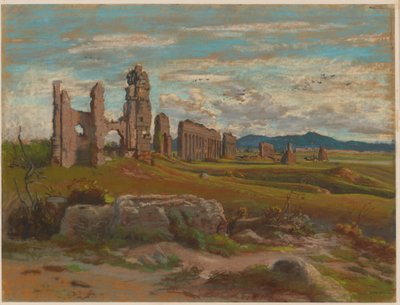 El Aqua Claudia en la Campiña Romana de Felix Hippolyte Lanoue