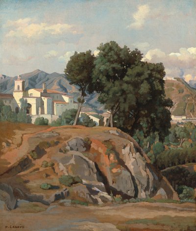 Vista de la Cava, c.1840 (óleo sobre lienzo) de Felix Hippolyte Lanoue