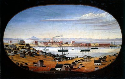 Astillero naval de EE.UU., Mare Island, California, c.1857 de Felix Mathews