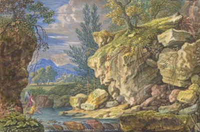 Paisaje con Tobías y el ángel, siglo XVII-principios del XVIII de Felix Meyer.