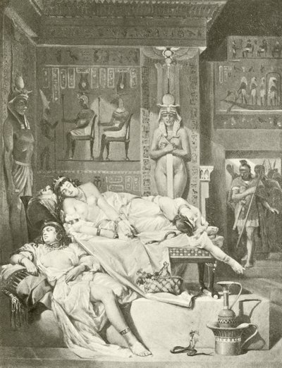Antony y Cleopatra. Acto V, Escena II (grabado) de Felix Octavius Carr Darley