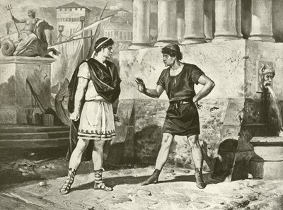 Comedia de Errores. Acto I, Escena II (grabado) de Felix Octavius Carr Darley