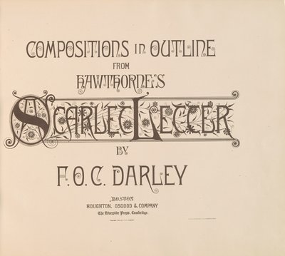 Composiciones en contorno de La letra escarlata de Hawthorne de Felix Octavius Carr Darley
