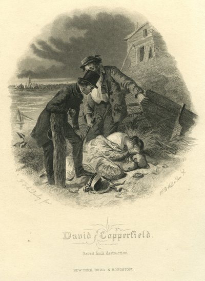David Copperfield: Salvado de la Destrucción, grabado por H.B. Hall und Sons, 1867 de Felix Octavius Carr Darley
