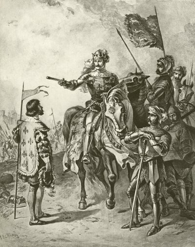 Rey Enrique Quinto V. Acto IV, Escena VII de Felix Octavius Carr Darley