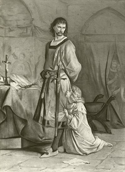 Rey Juan. Acto IV, Escena I (grabado) de Felix Octavius Carr Darley