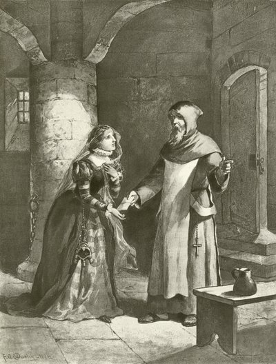 Medida por medida. Acto IV, Escena III (grabado) de Felix Octavius Carr Darley