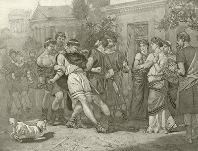 La comedia de los errores. Acto IV, Escena IV (grabado) de Felix Octavius Carr Darley