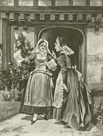 Las alegres comadres de Windsor. Acto II, Escena I de Felix Octavius Carr Darley