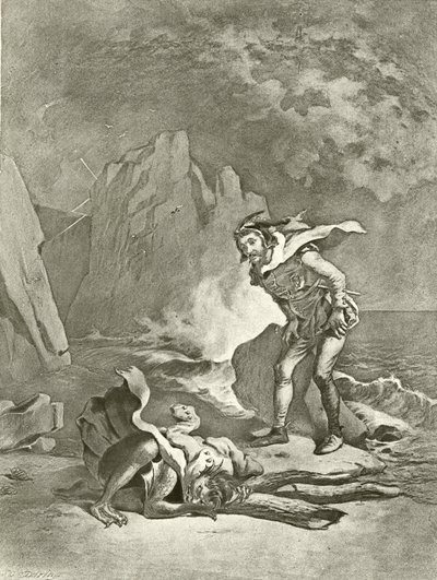 La tempestad. Acto II, Escena II de Felix Octavius Carr Darley