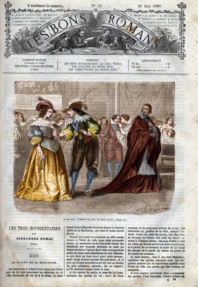 Serie romana: "Los Tres Mosqueteros" de Alexandre Dumas (1802-1870) Ilustración del Capítulo XXII En "Las buenas novelas" de Felix Philippoteaux