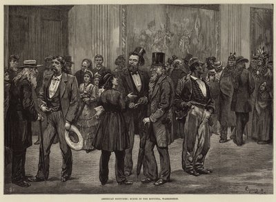 Bocetos americanos, escena en la rotonda, Washington de Felix Regamey