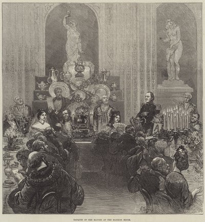 Banquete de los alcaldes en la Mansion House de Felix Regamey