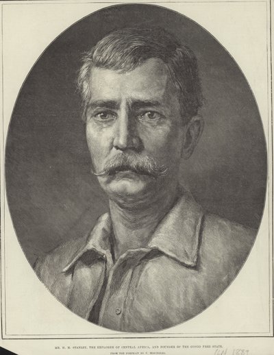 Henry Morton Stanley (grabado) de Felix Stone (after) Moscheles
