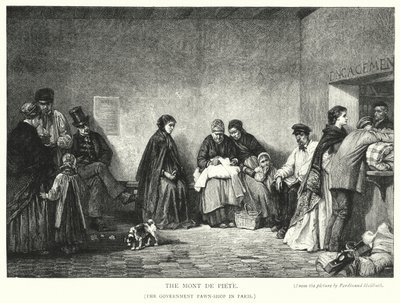 El Monte de Piedad, la Casa de Empeño del Gobierno en París de Ferdinand (after) Heilbuth