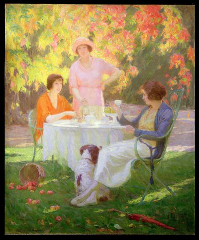 Té en el jardín de Ferdinand Achille Lucien Bivel